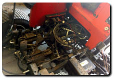 Repairs to large golf course mower