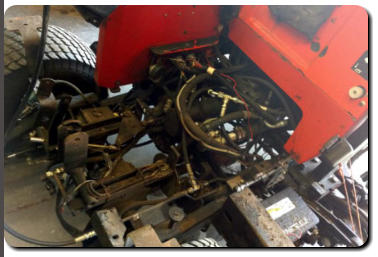 Service/repair on large mower