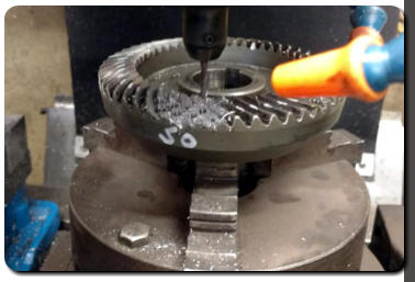 Helical gear in the mill