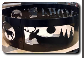 Steel custom fire rings